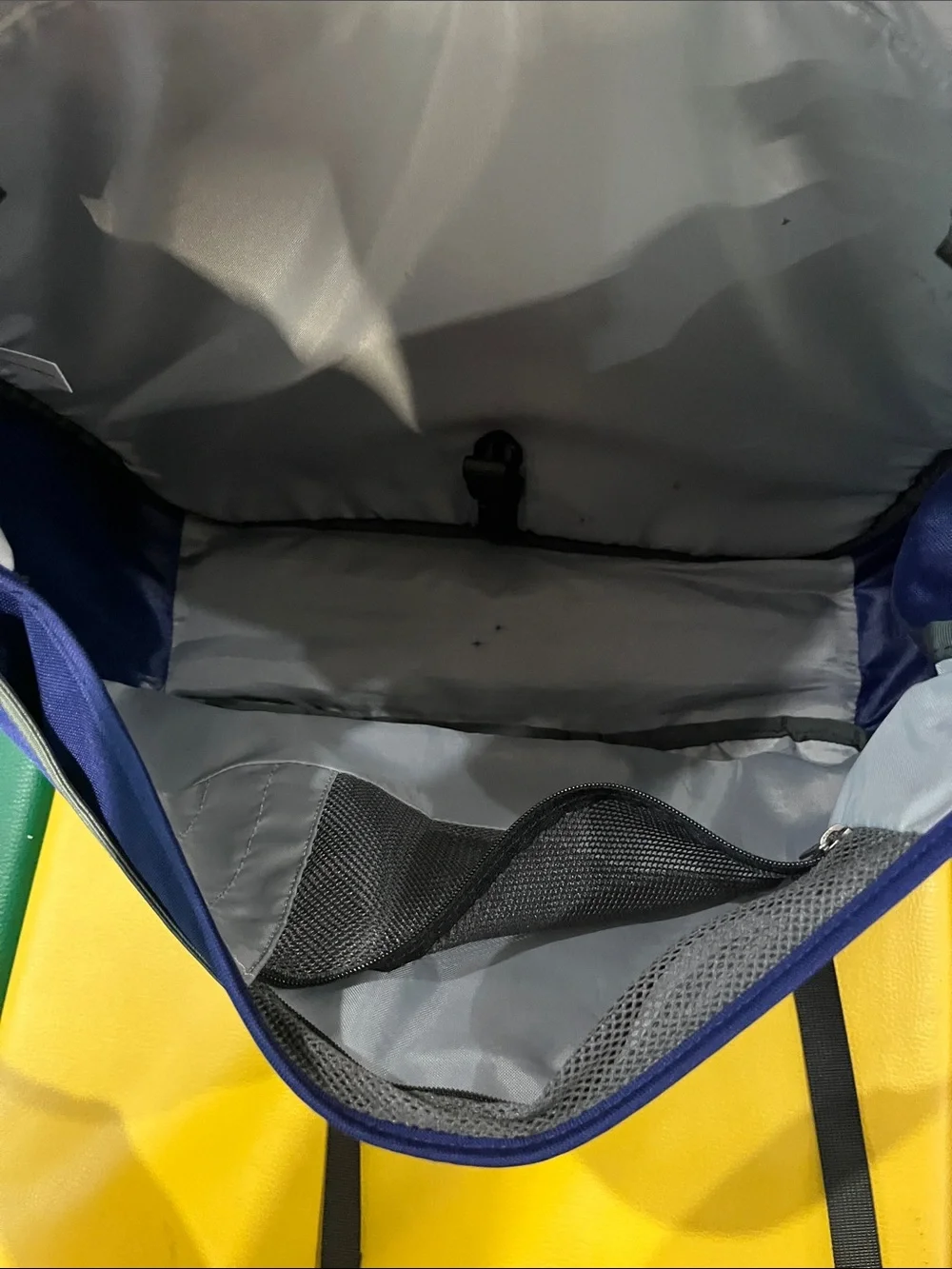 Patagonia Navy Messenger Bag with Red Accent - computer laptop